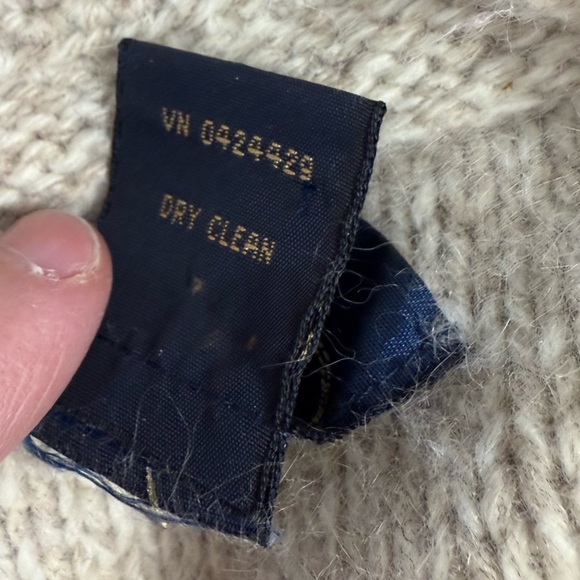 Country Shop Lambswool & Rabbit Cardigan Sweater Vintage Women’s Medium Oatmeal - Picture 7 of 7